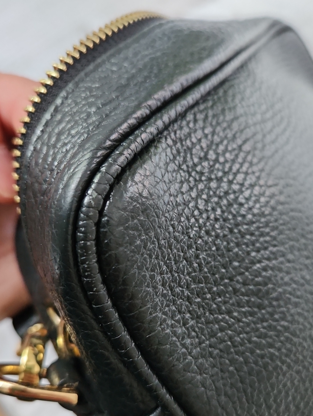 Quince Black Italian Leather Crossbody Bag - Picture 10 of 12